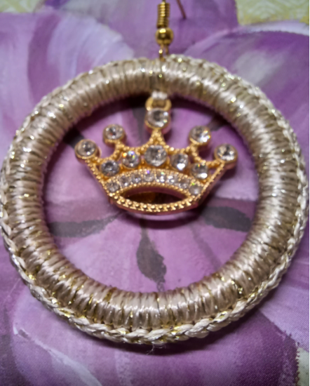 Háčkované  dizajnové náušnice "Šperk ako umenie"